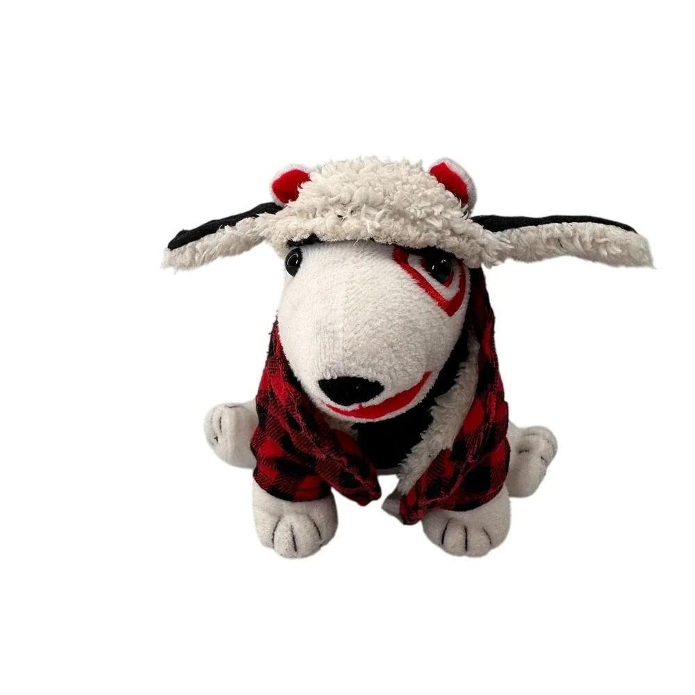 Target Exclusive Plush Bullseye Dog Plaid Jacket & Ear Flap Hat 2021 Lumber Jack